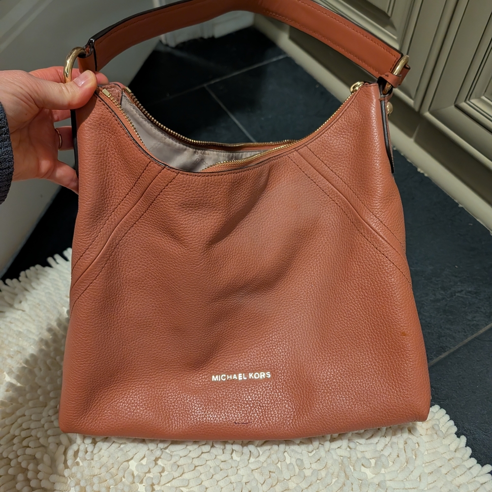 Michael Kors Tan Leather Hobo Bag